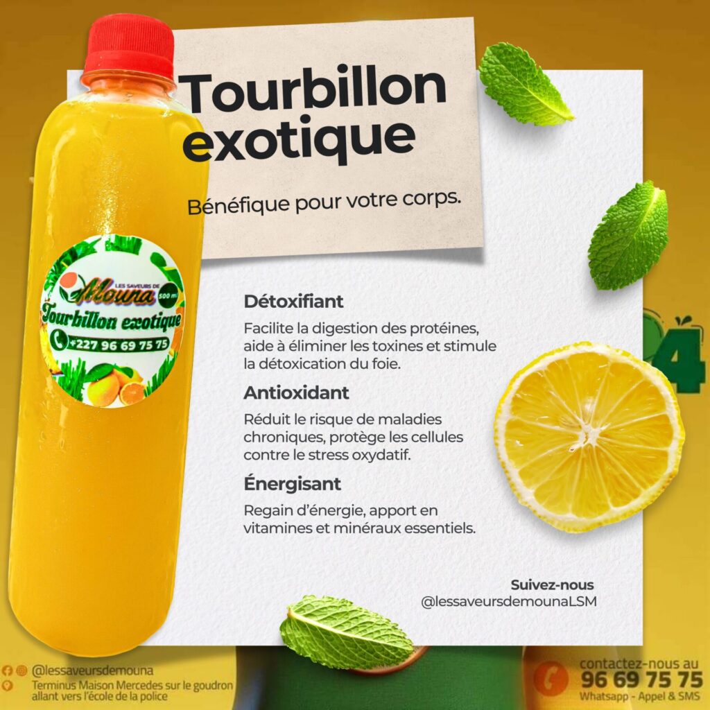 Les Saveurs de Mouna, Tourbillon Exotique. Bénéfique pour votre corps.